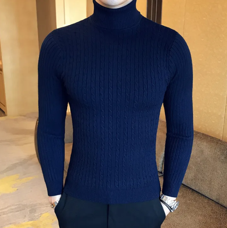 Slim rullehalsgenser for menn