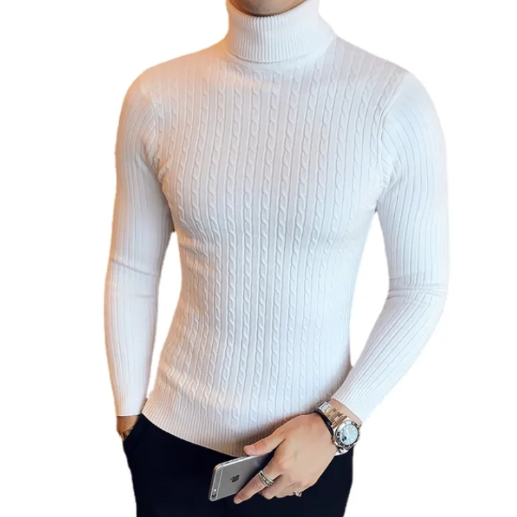 Slim rullehalsgenser for menn
