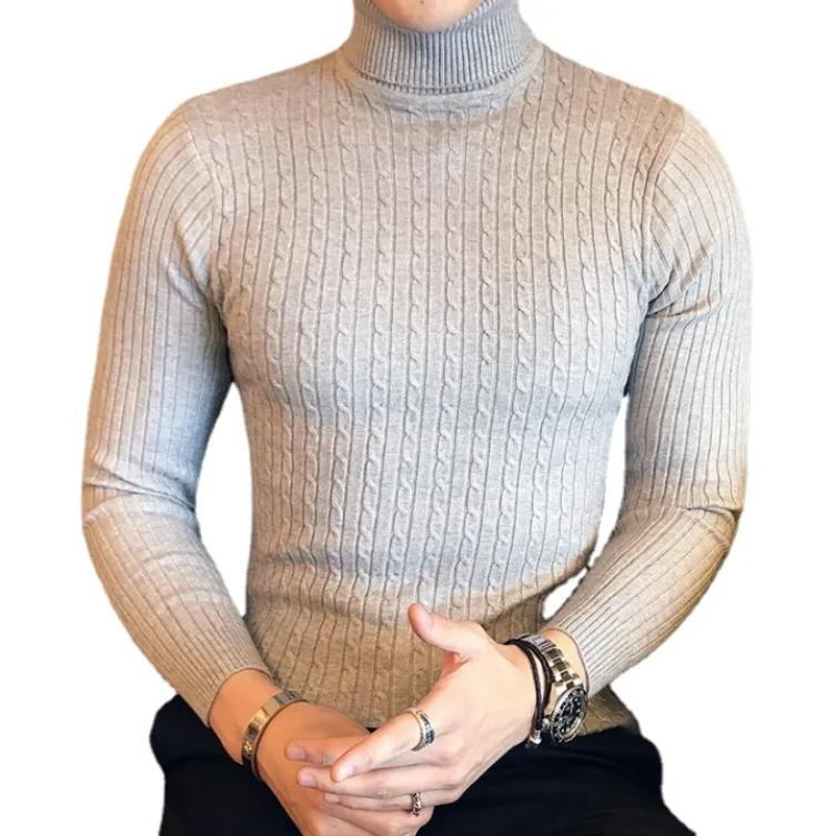 Slim rullehalsgenser for menn