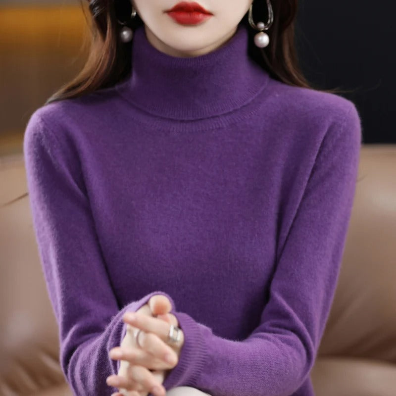 Cashmere strikket genser for kvinner