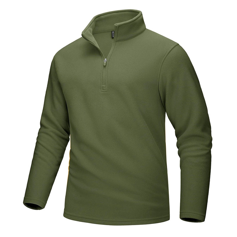 Fleece-genser med halv glidelås for menn
