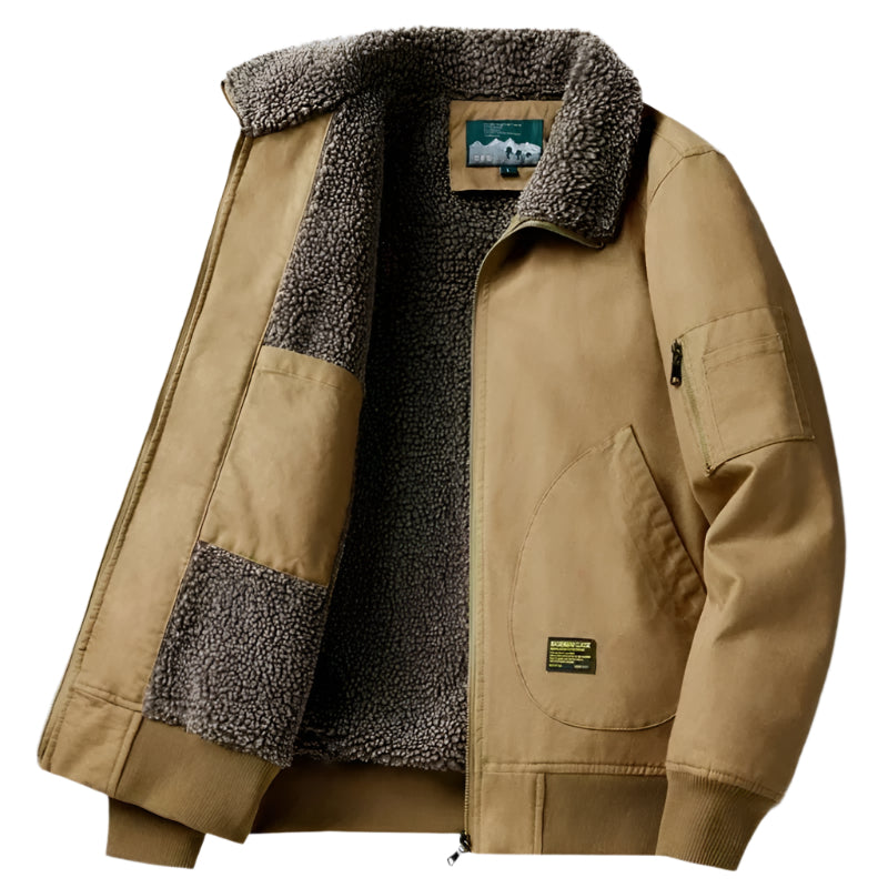 Lammeullsjakke til herre