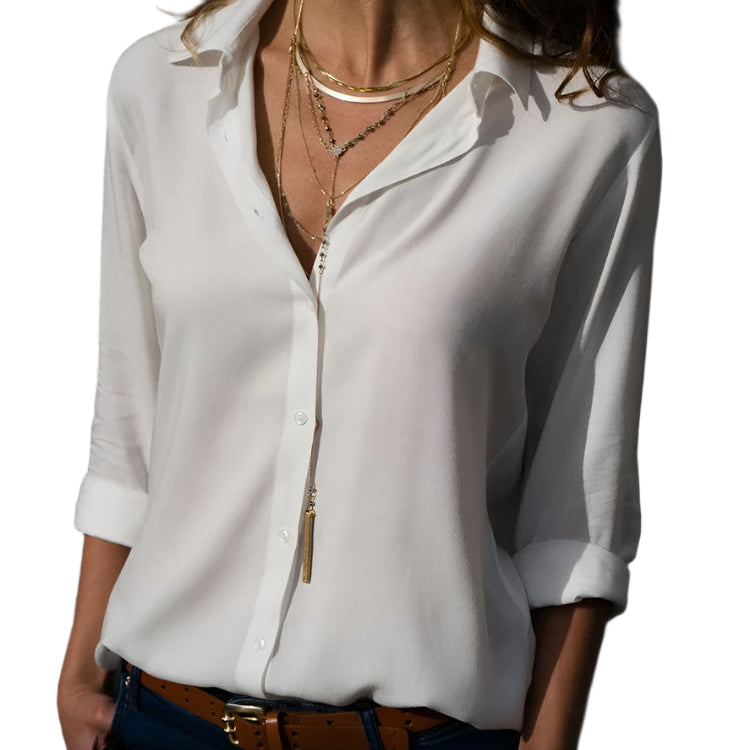 Casual Lapel Loose skjorte for kvinner
