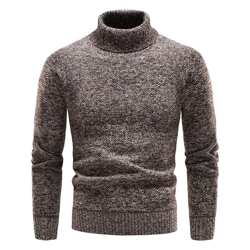Fleece-genser med rullekrage for menn