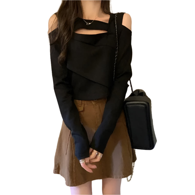 Hollow Out T-skjorte for kvinner