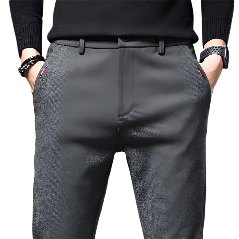 Slim fit-bukser i bomull for menn