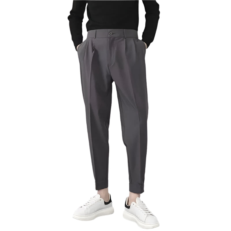 Pleated Tapered Blazer-bukse for menn