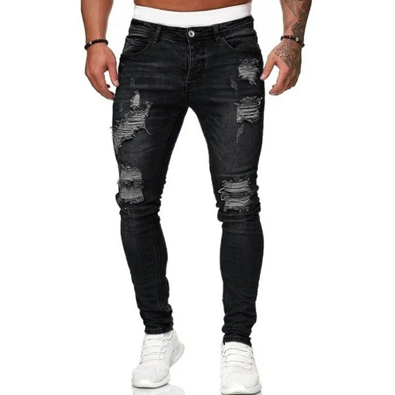 Ripped Skinny Denim Jeans for menn