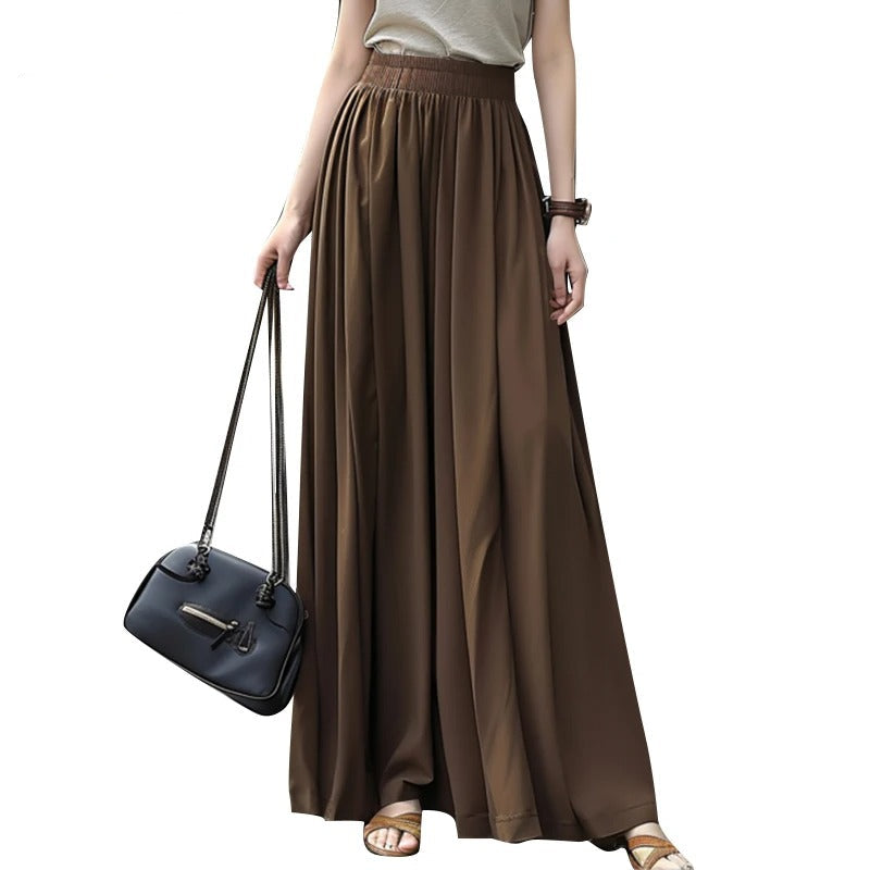 Maxi skjørt med volanger i A-linje for dam