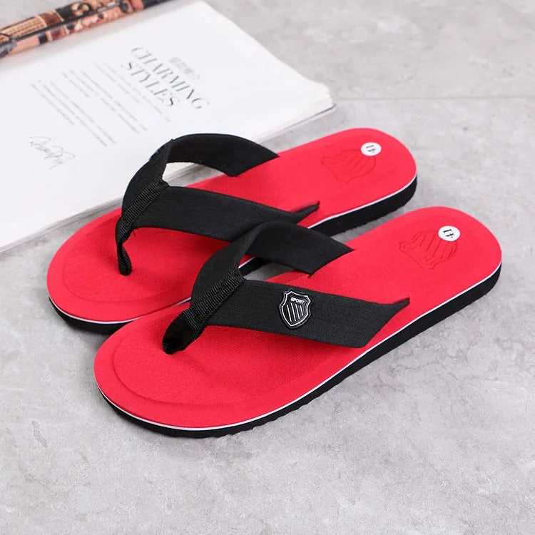 Sklisikre strandflipflops for menn