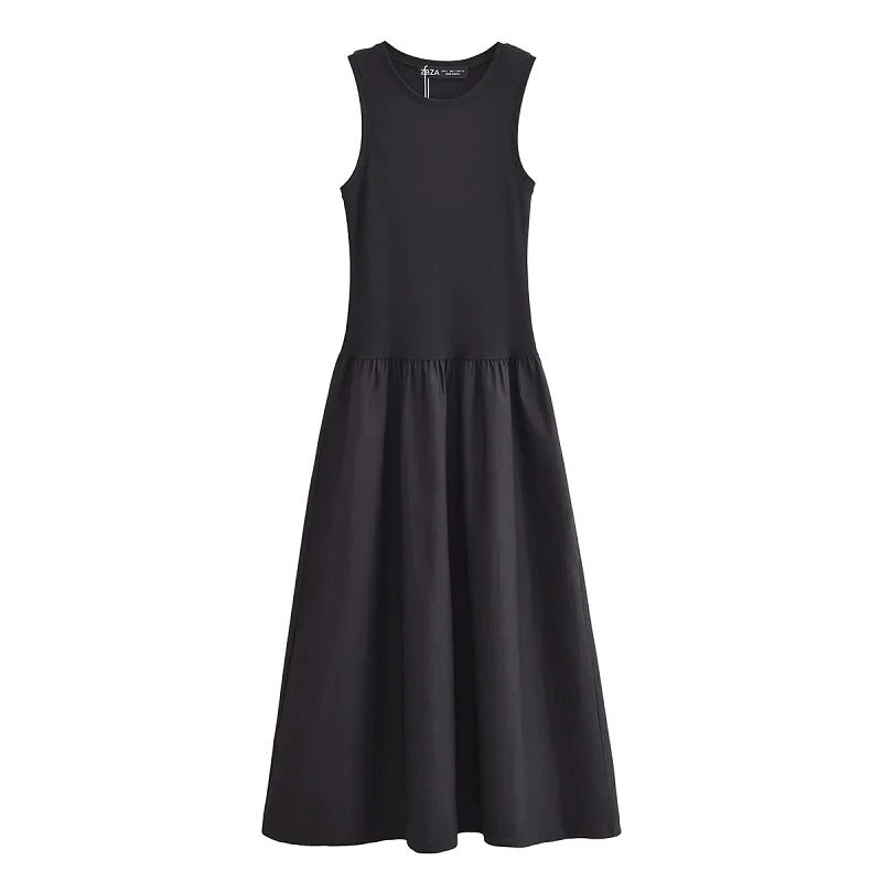 Elegant maxi-kjole uten ermer for kvinner