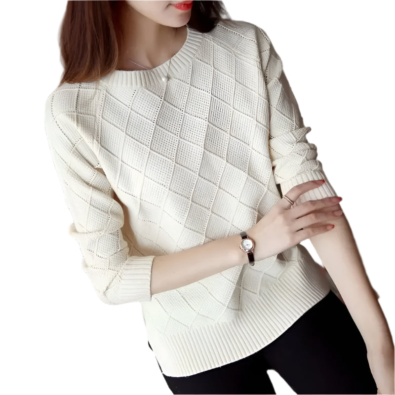 Genser i ren strikk for kvinner