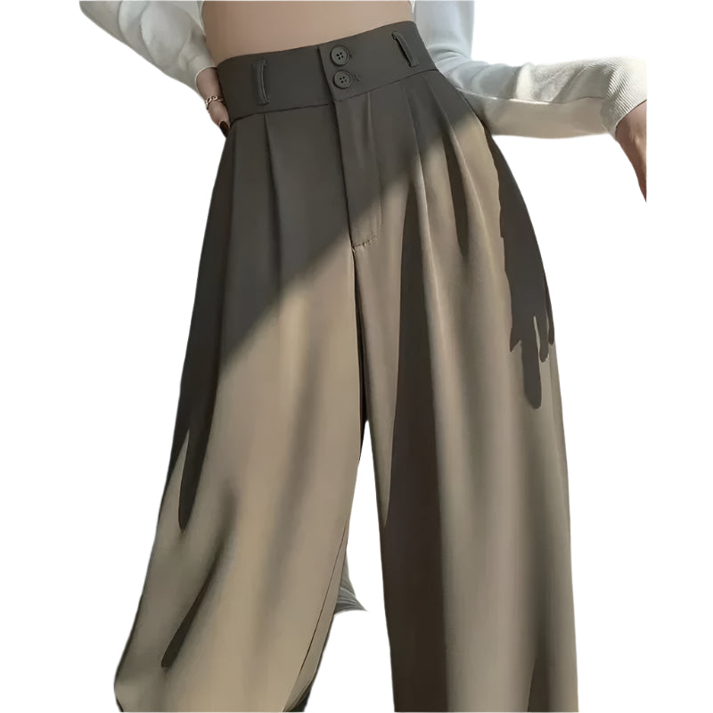 Damebukser med høy midje i koreansk stil