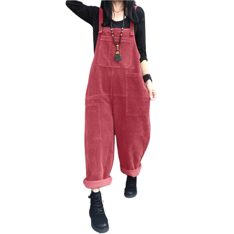 Jumpsuit i kordfløyel for kvinner