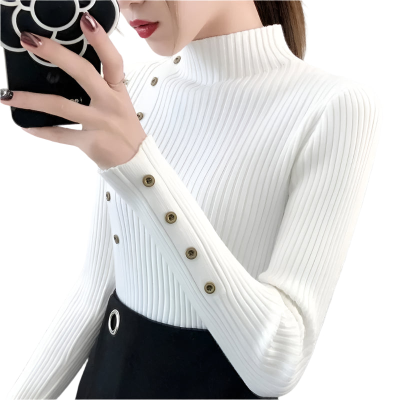 Fullermet turtleneck genser for kvinner