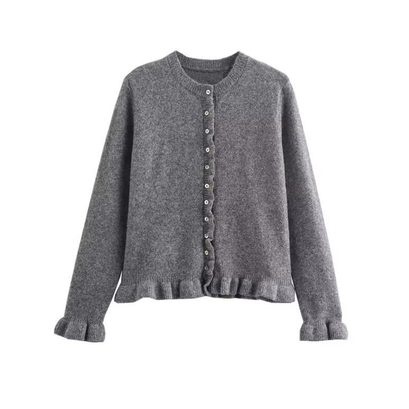 Teksturert strikket cardigan for kvinner