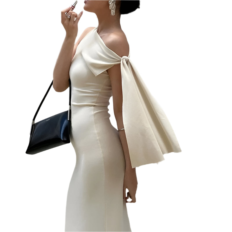 Kvinners ermeløs slim fit aftenkjole