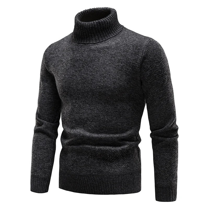 Fleece-genser med rullekrage for menn