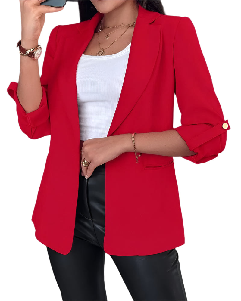 Slim cardigan blazer for kvinner