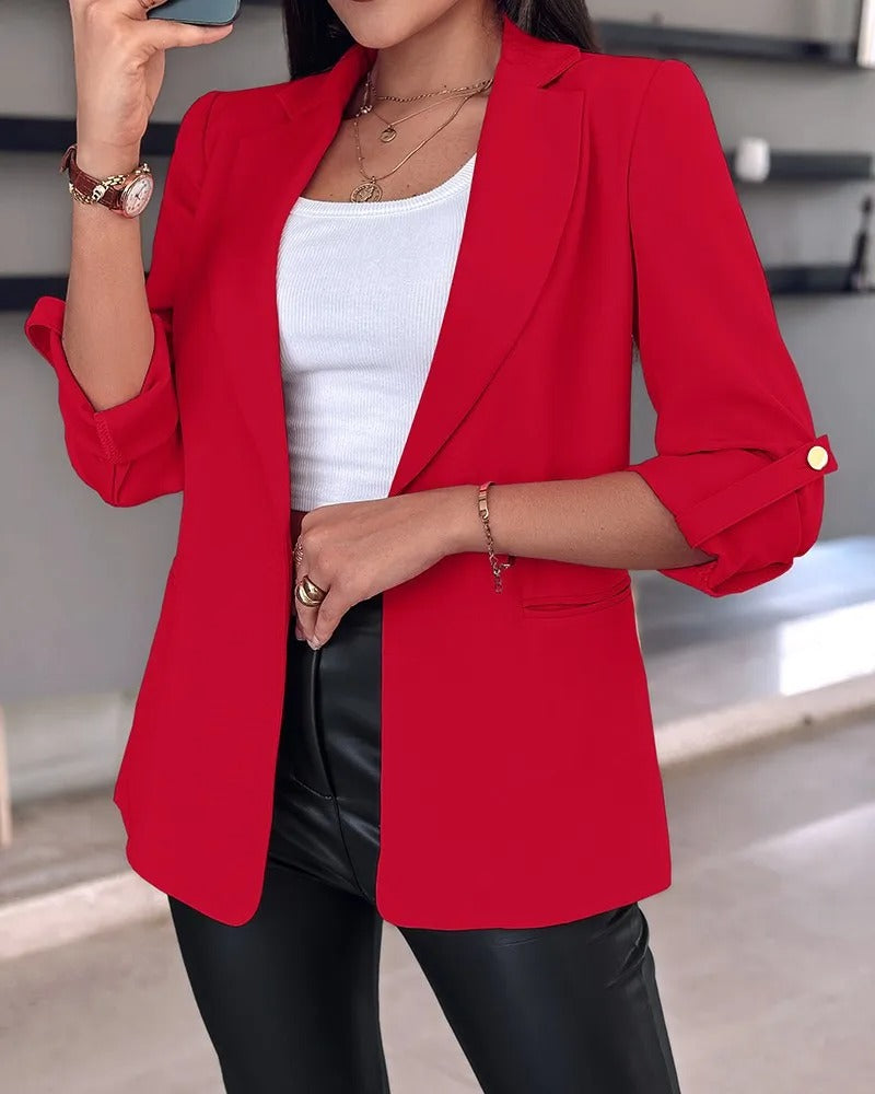 Slim cardigan blazer for kvinner