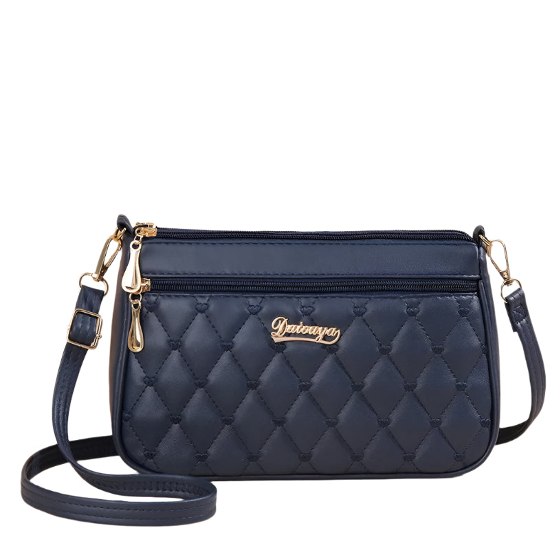 Brodert crossbody-veske i PU-lær for kvinner