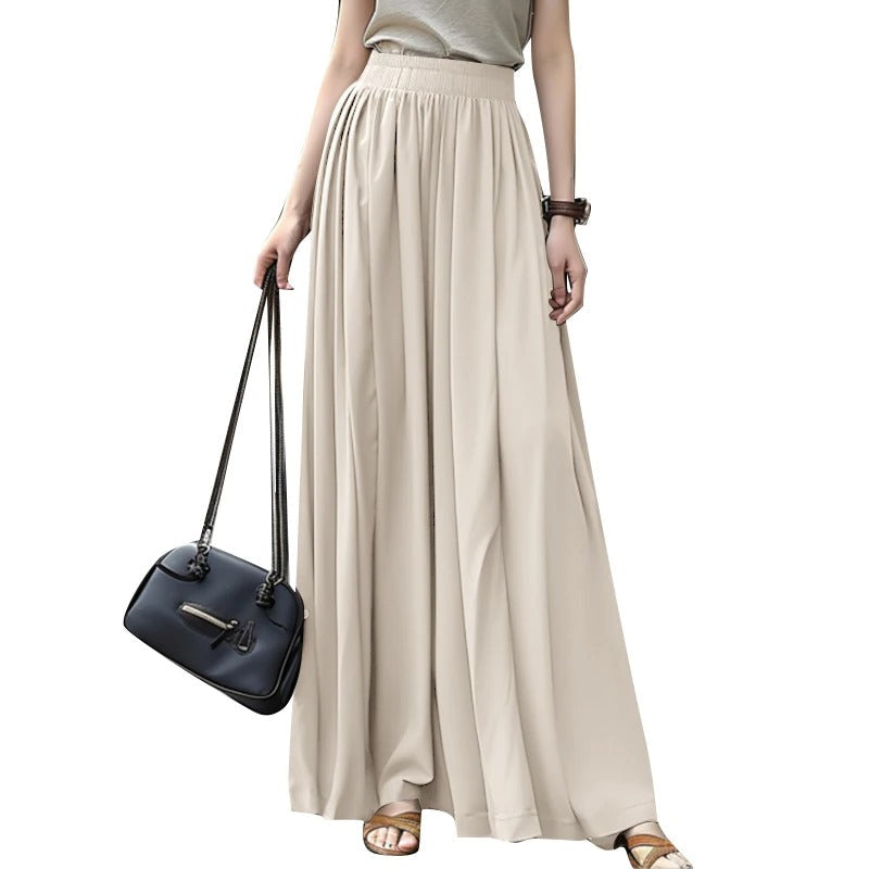 Maxi skjørt med volanger i A-linje for dam