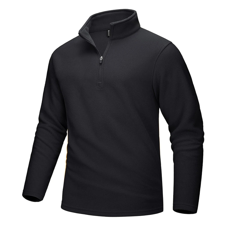 Fleece-genser med halv glidelås for menn