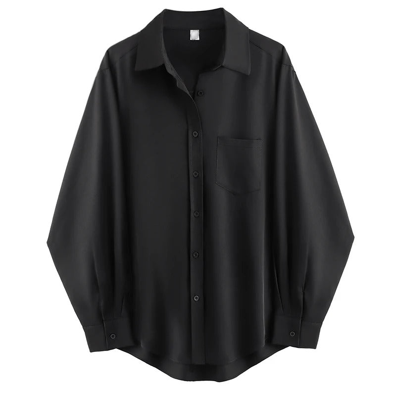 Oversized langermet skjorte for kvinner