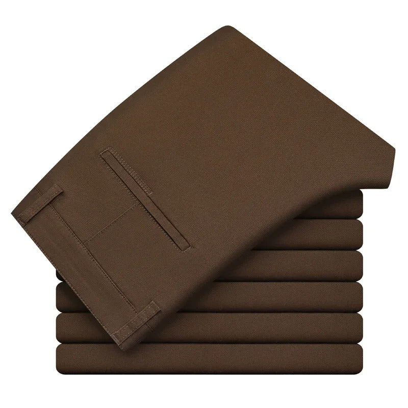 Slim fit bomullsbukser for menn