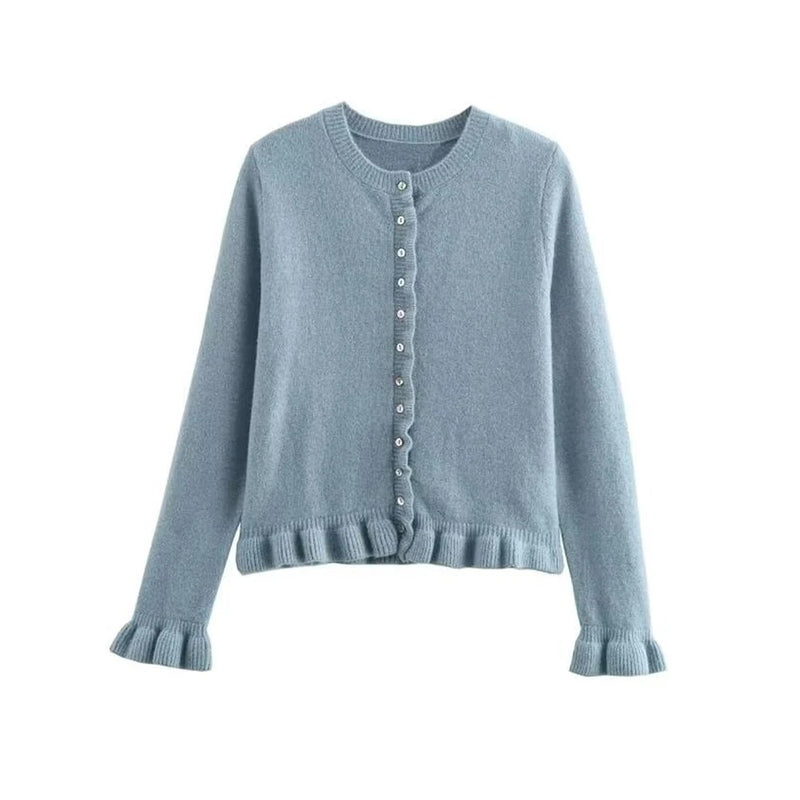 Teksturert strikket cardigan for kvinner