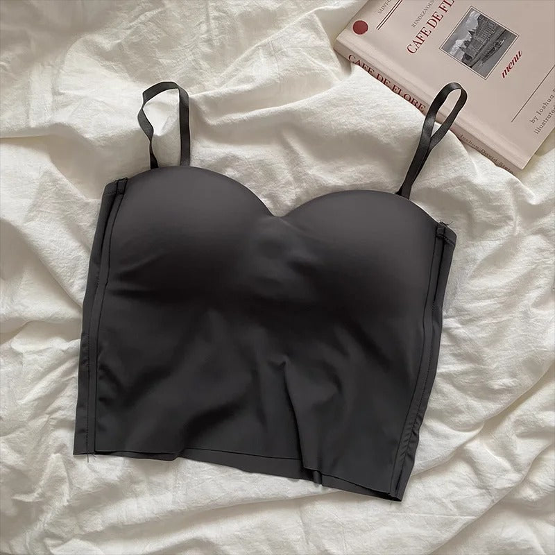 Ensfarget cropped camisole for kvinner