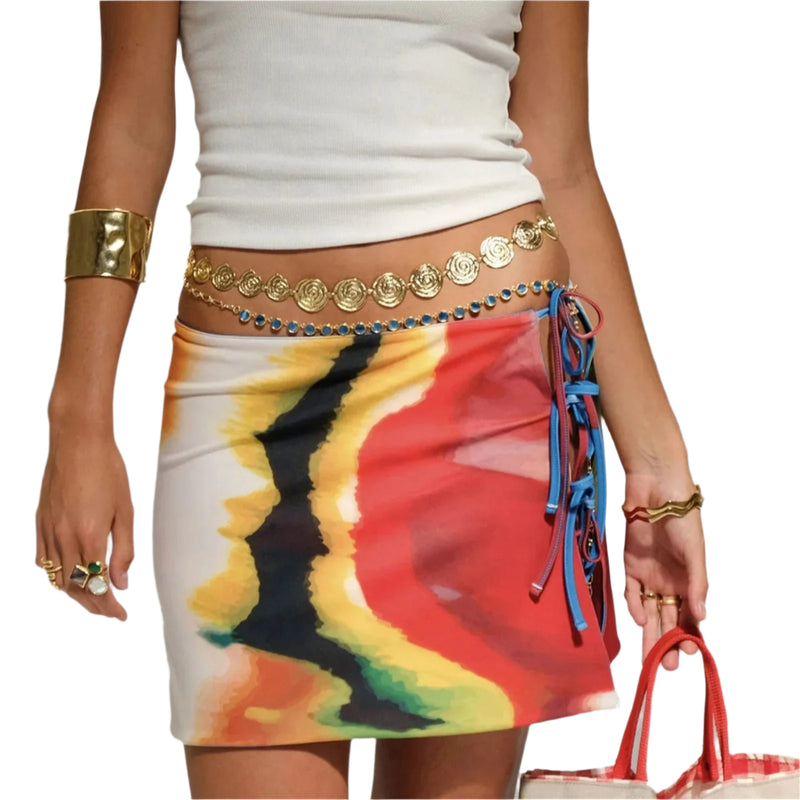 Tie-Dye Bodycon-skjørt for kvinner