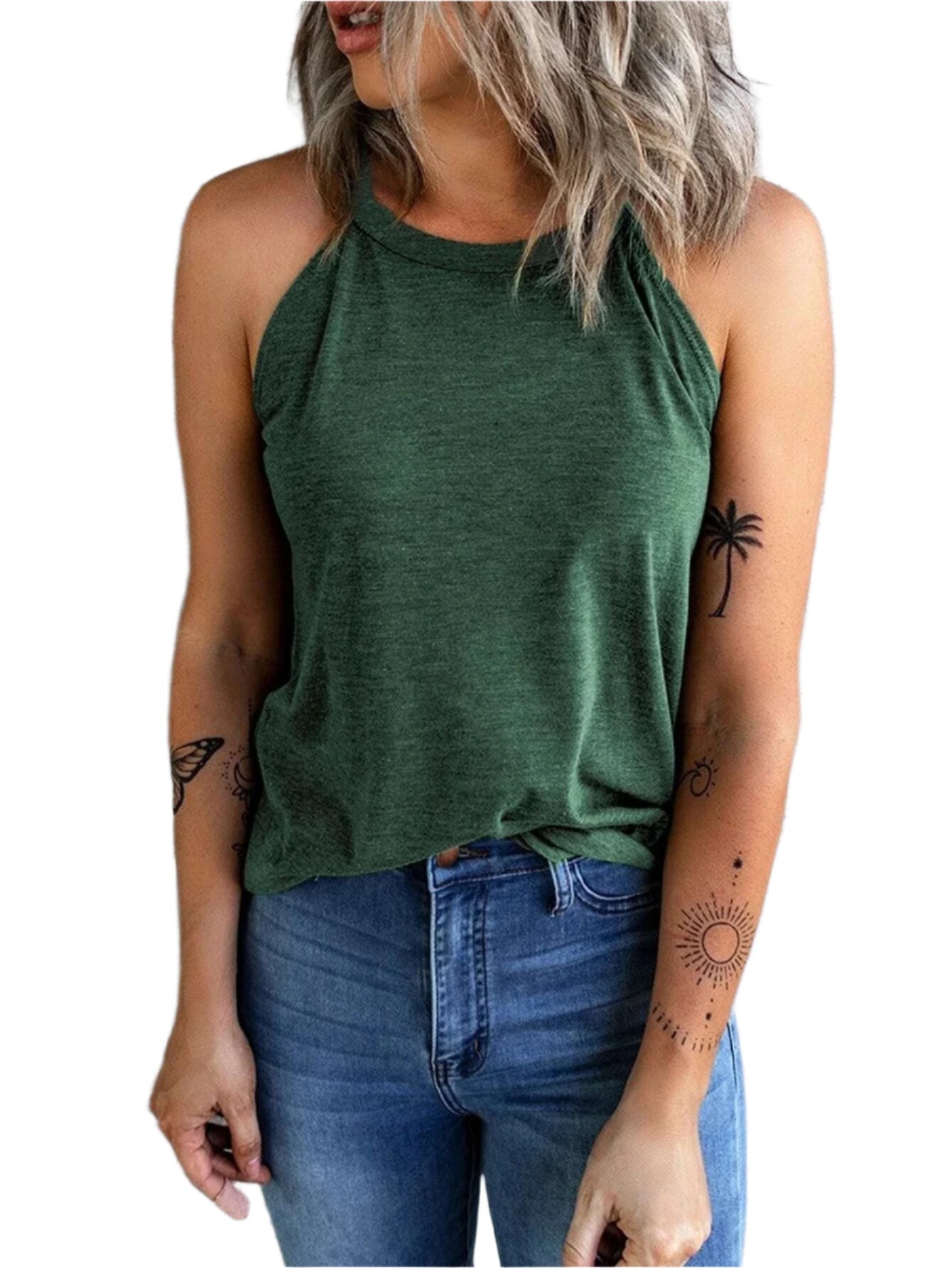 Kvinne Halternecker Tanktop