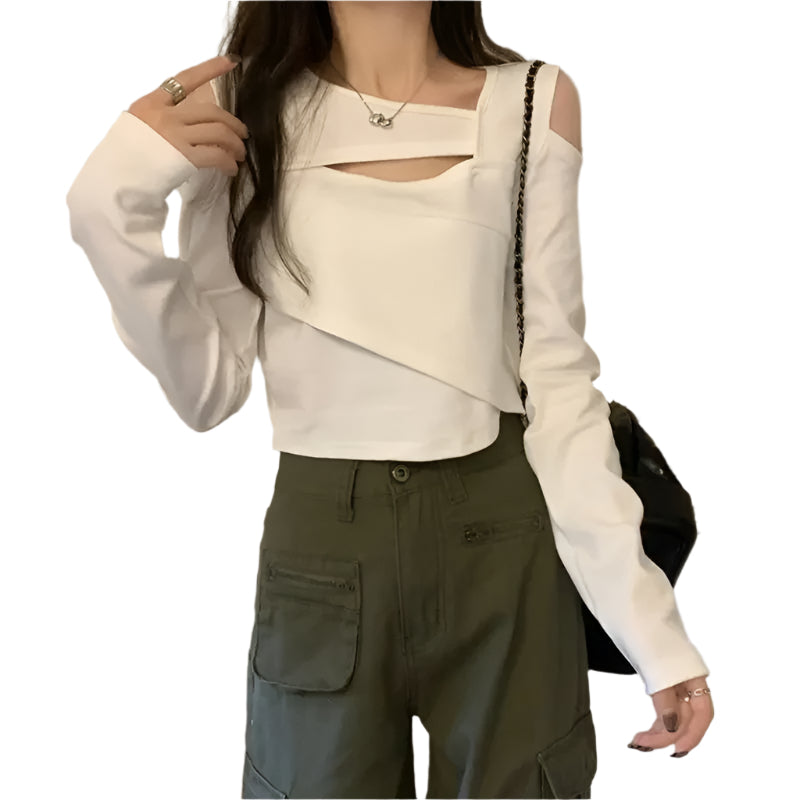 Hollow Out T-skjorte for kvinner