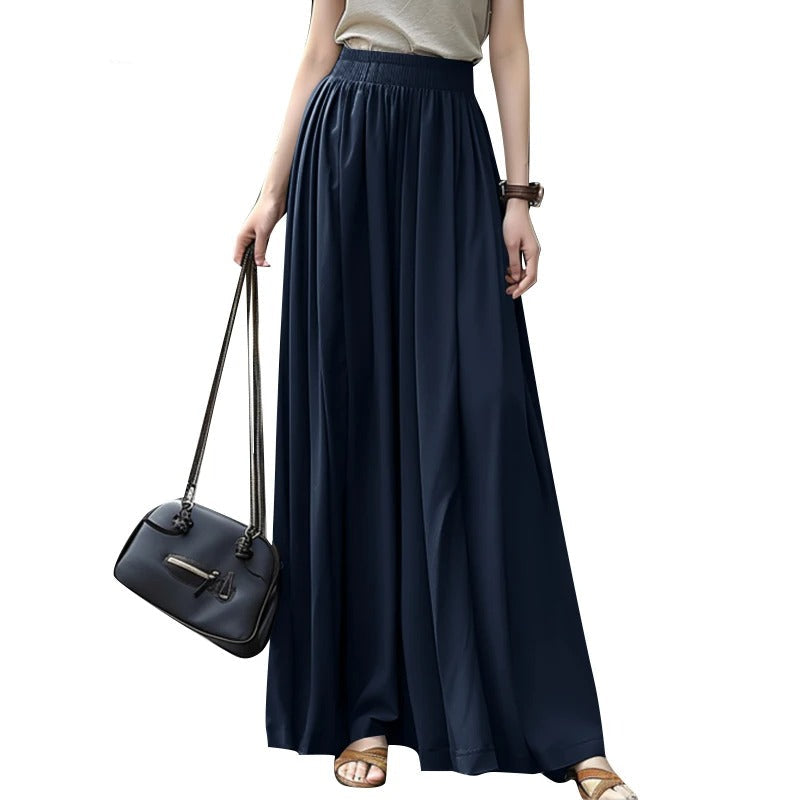 Maxi skjørt med volanger i A-linje for dam