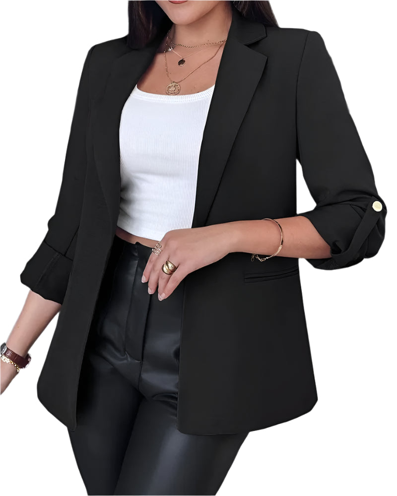 Slim cardigan blazer for kvinner