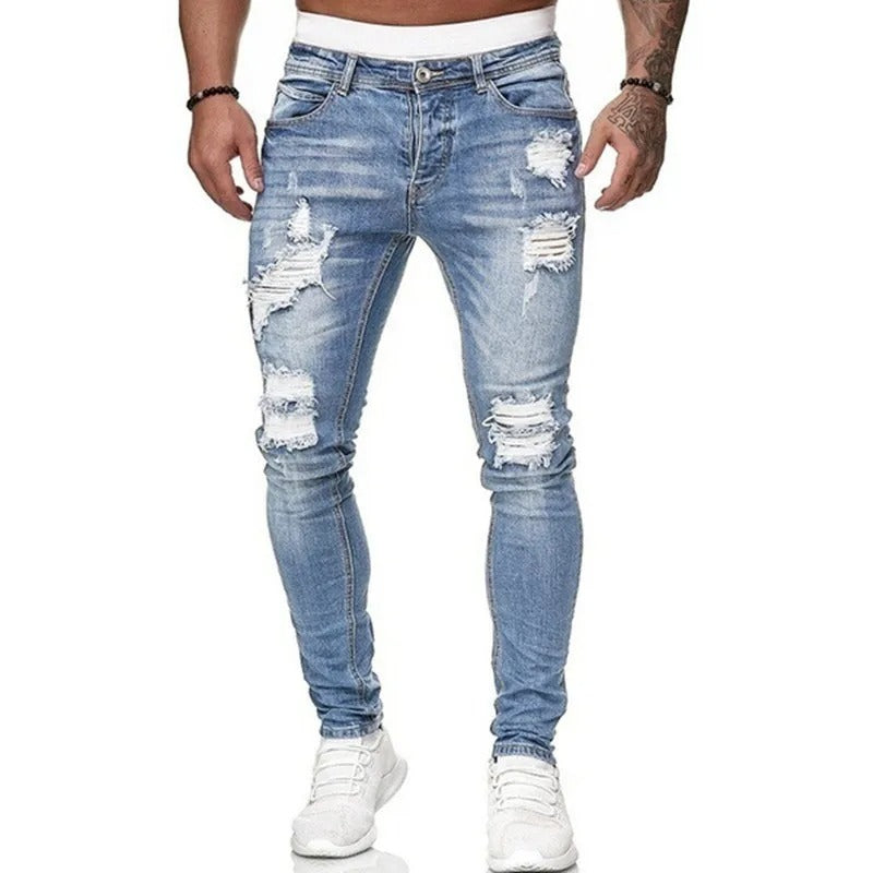 Ripped Skinny Denim Jeans for menn