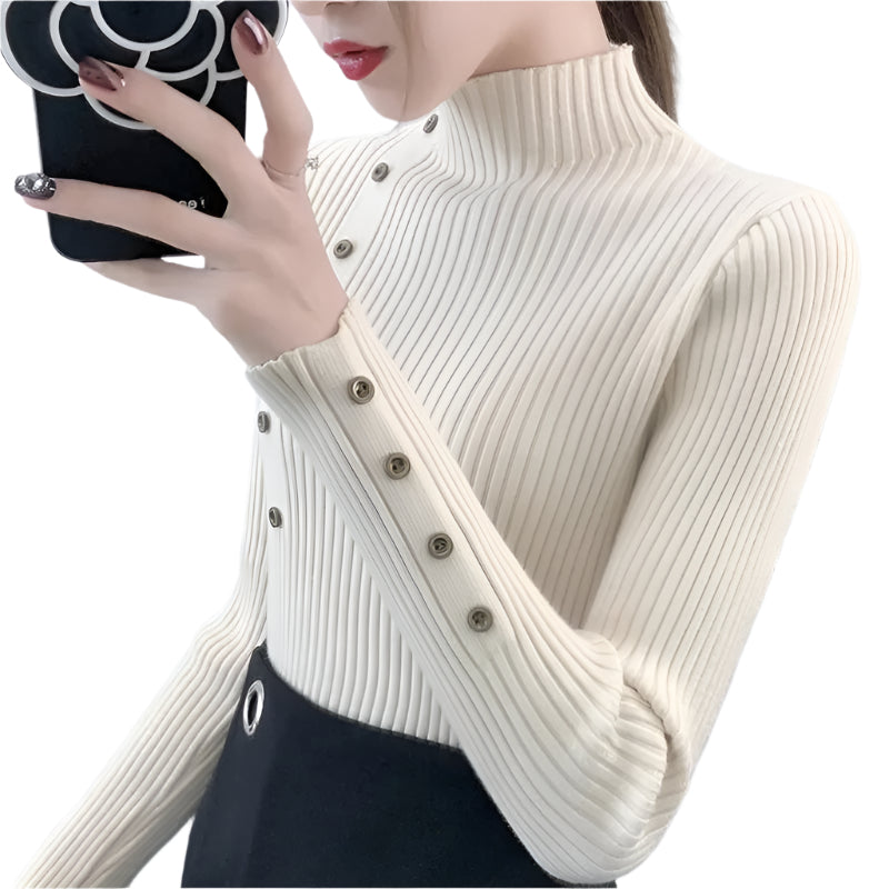 Fullermet turtleneck genser for kvinner