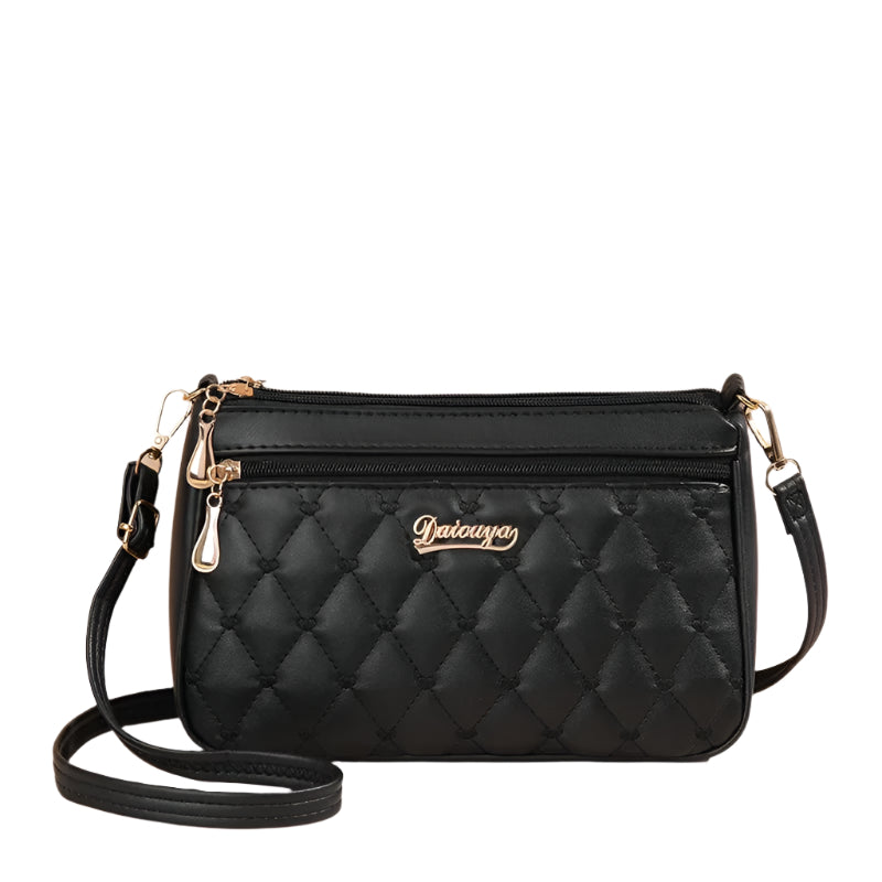 Brodert crossbody-veske i PU-lær for kvinner