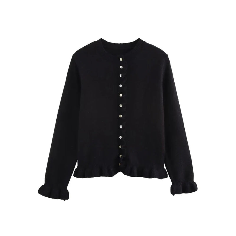 Teksturert strikket cardigan for kvinner