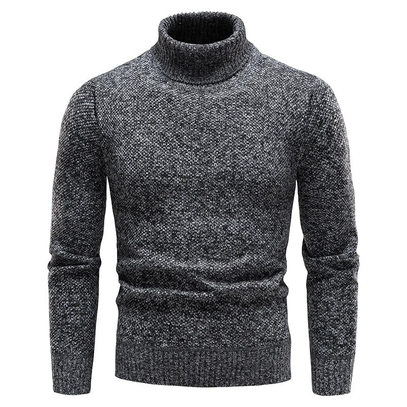 Fleece-genser med rullekrage for menn