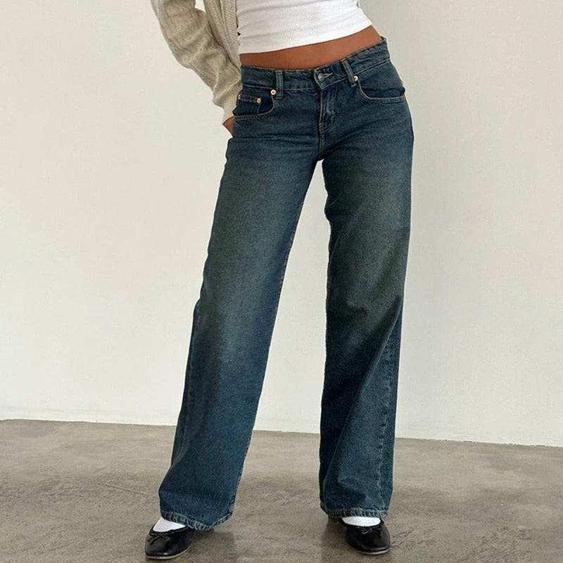 Baggy boyfriend-jeans for kvinner