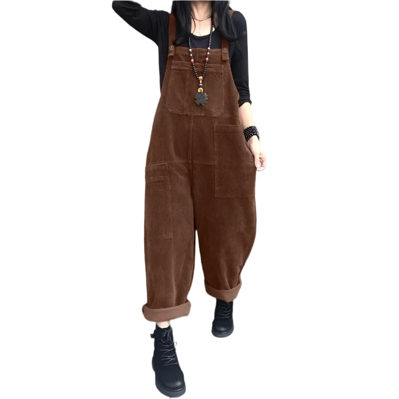 Jumpsuit i kordfløyel for kvinner