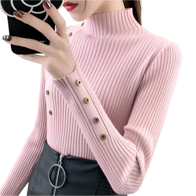Fullermet turtleneck genser for kvinner