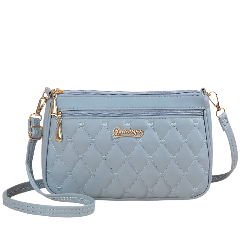 Brodert crossbody-veske i PU-lær for kvinner