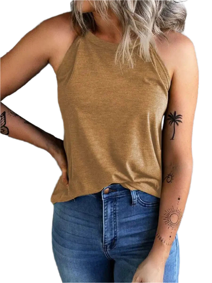Kvinne Halternecker Tanktop