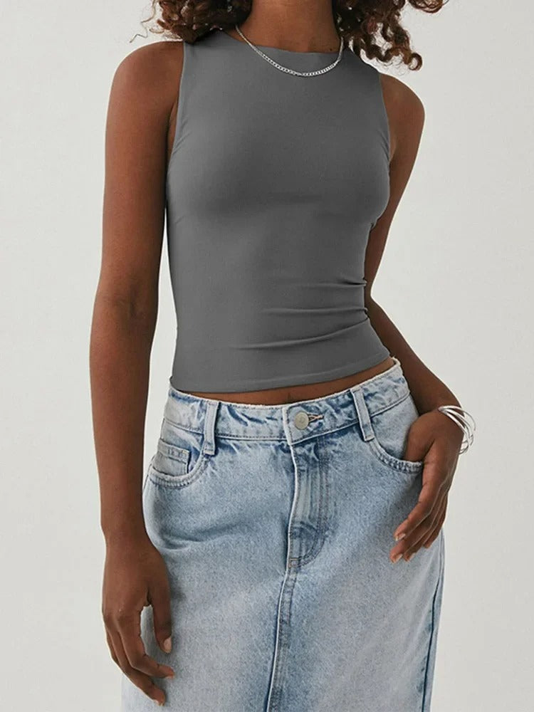 Ermeløs Slim Fit Sportsvest for kvinner