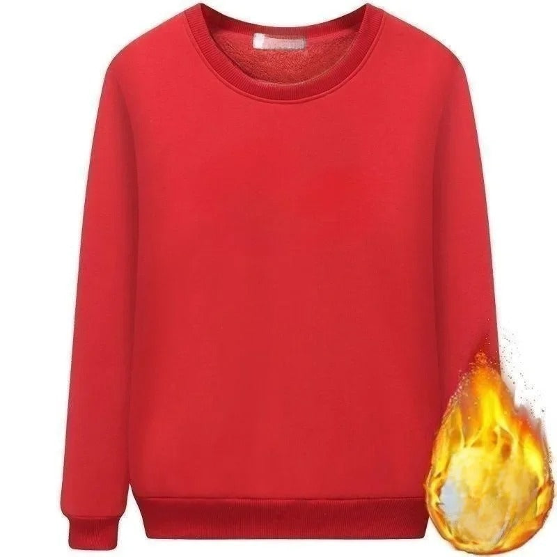 Fleece foret damegenser med rund hals