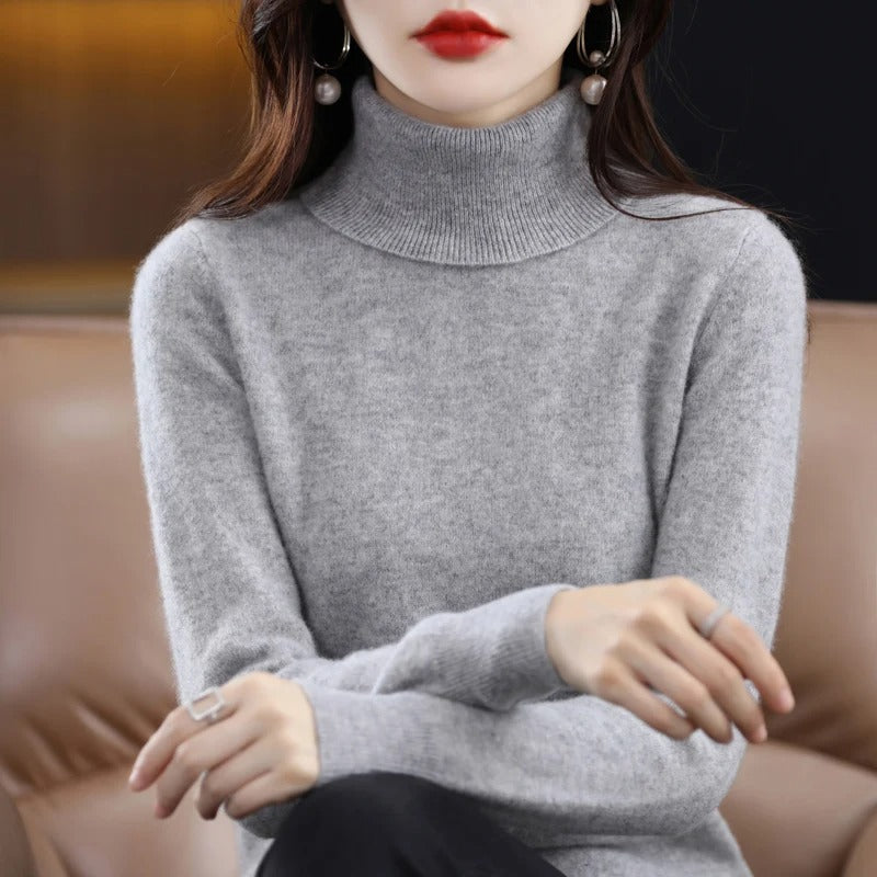 Cashmere strikket genser for kvinner
