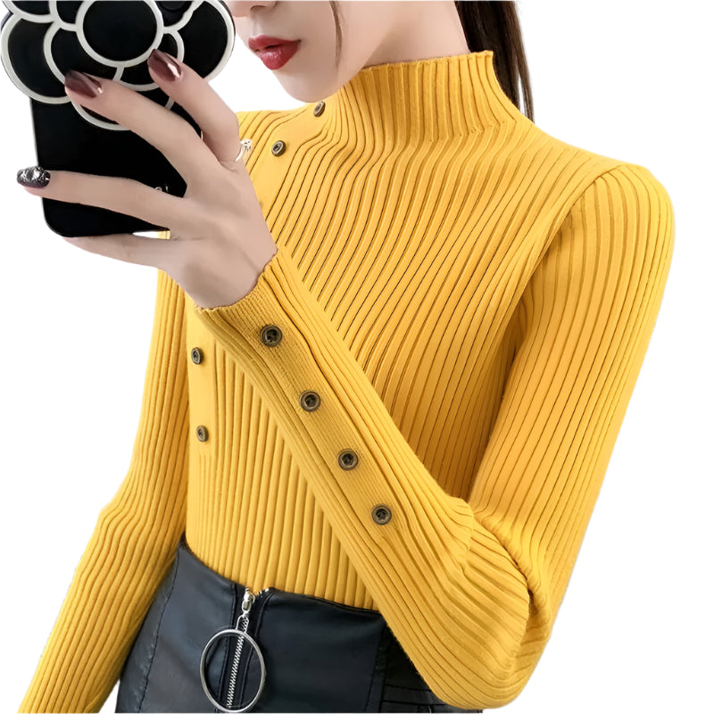 Fullermet turtleneck genser for kvinner